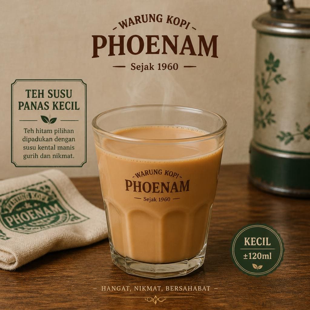 Teh Susu Panas Kecil Warkop Phoenam